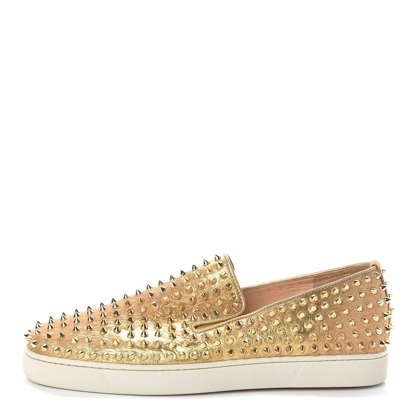 Lame Spikes Mens Roller Boat Flat 45.5 Version Gold