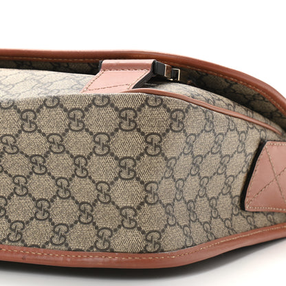 Gucci GG Plus Monogram Medium Double Buckle Flap Messenger Bag Brown 14 of 14