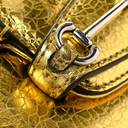 Gucci Metallic Demetra Mini Horsebit 1955 Asymmetric Shoulder Bag Gold 12 of 12