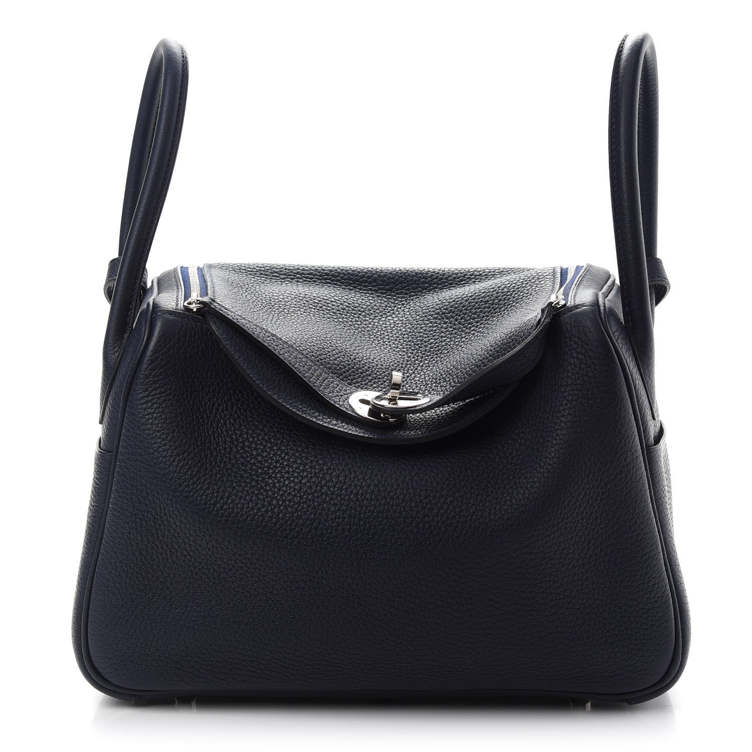 Hermes Taurillon Clemence Lindy 26 Bleu Nuit 1 of 9