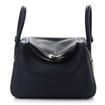 Hermes Taurillon Clemence Lindy 26 Bleu Nuit 1 of 9