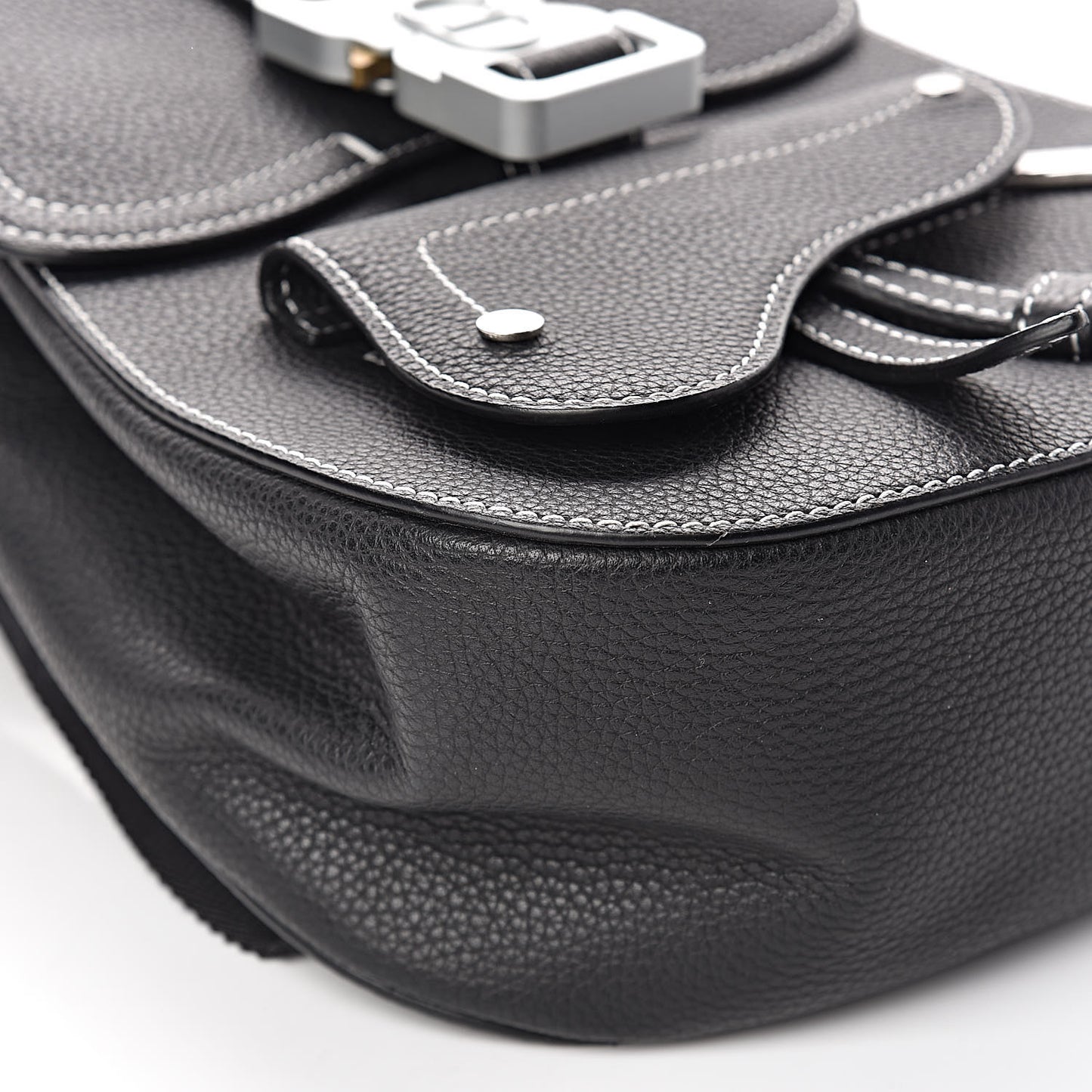 Calfskin Saddle Backpack Black