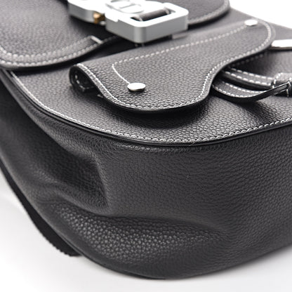Christian Dior Calfskin Saddle Backpack Black 10 of 12