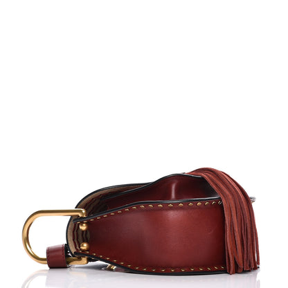 Chloe Calfskin Braided Mini Hudson Shoulder Bag Sienna Red 3 of 9