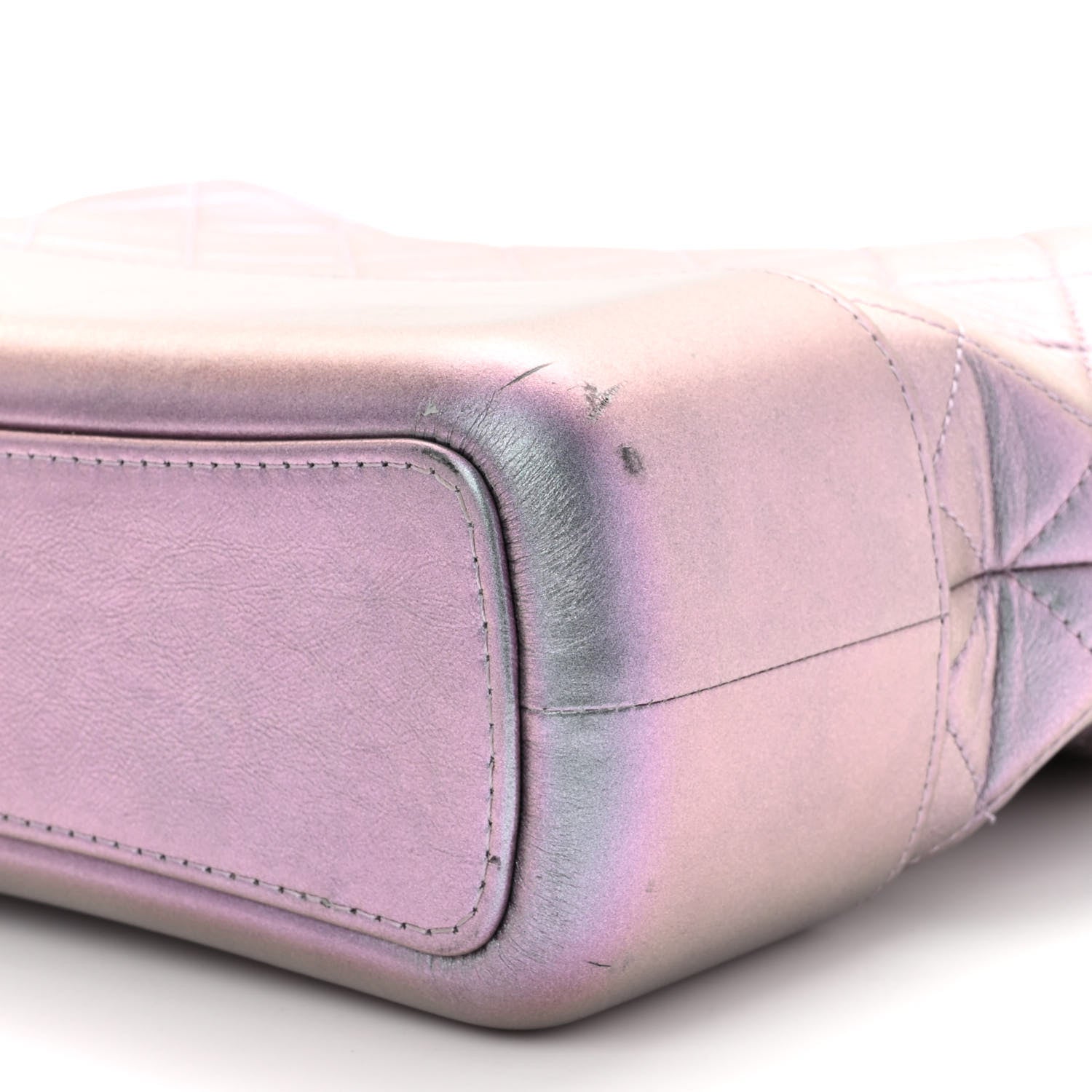 Chanel Iridescent Lambskin Calfskin Quilted Medium Gabrielle Hobo Light Purple 10 of 14