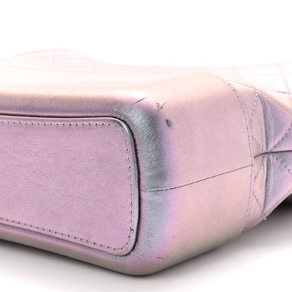 Chanel Iridescent Lambskin Calfskin Quilted Medium Gabrielle Hobo Light Purple 10 of 14