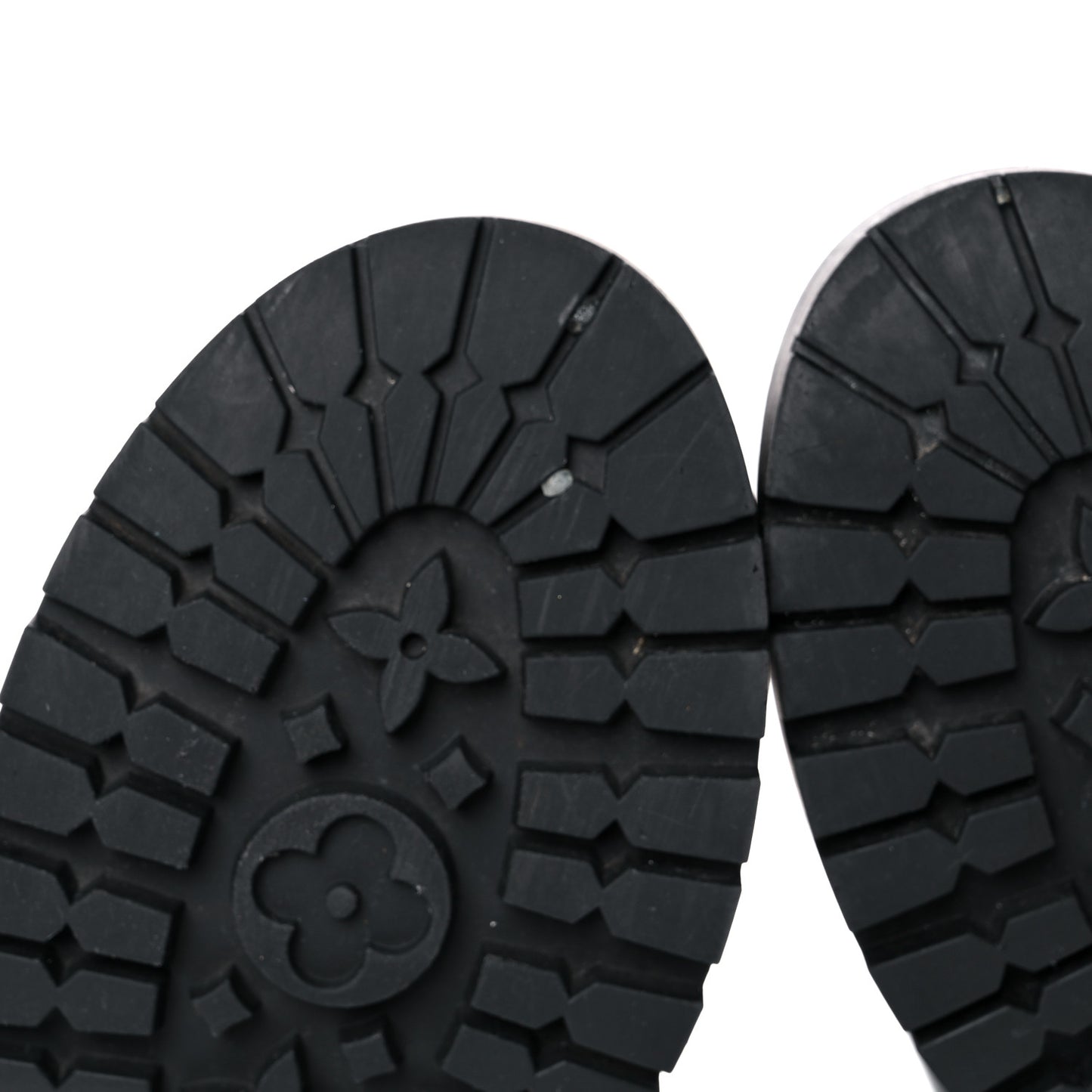 Rubber Embossed Monogram Splash Rain Boots 38 Black