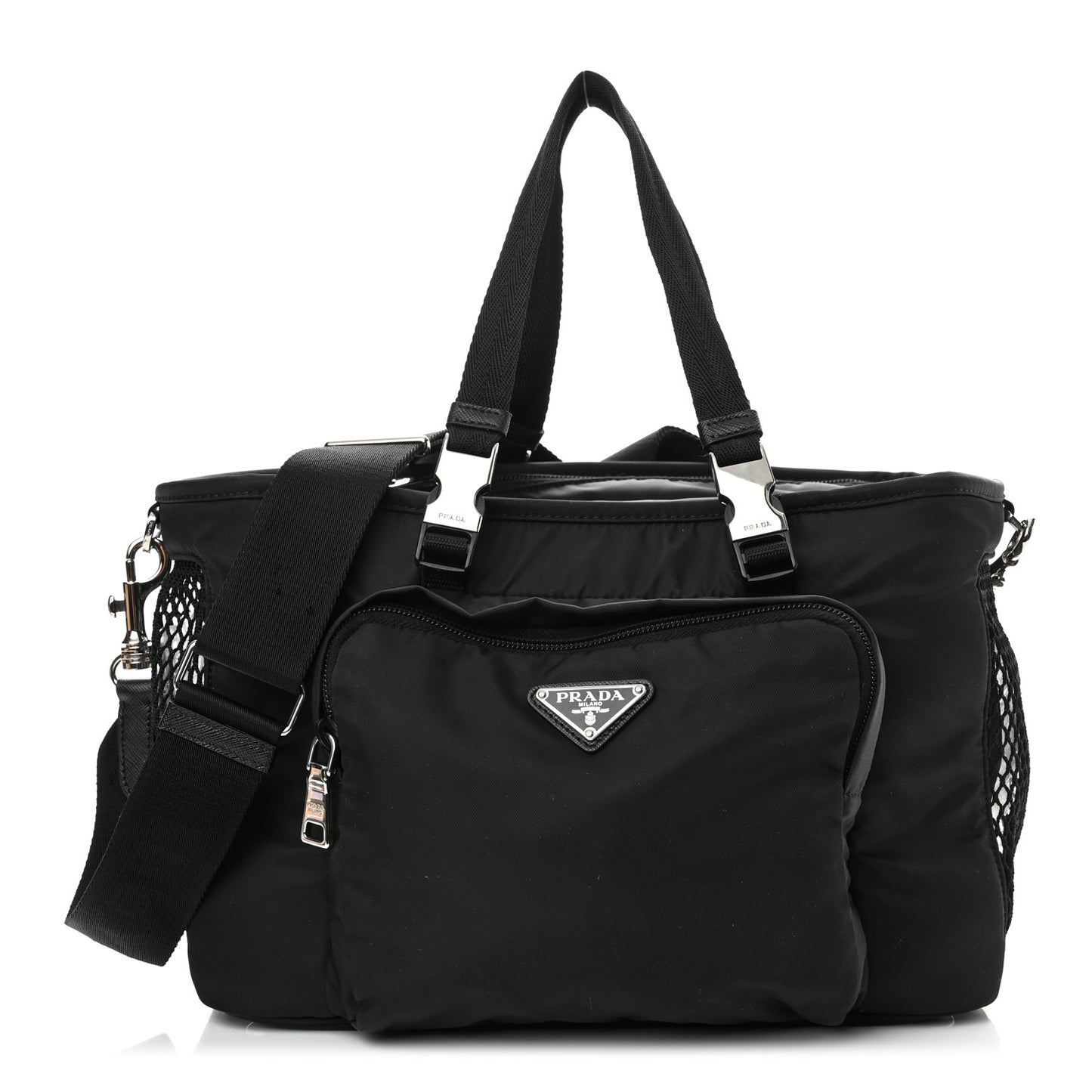 Tessuto Nylon Saffiano Pet Bag Black