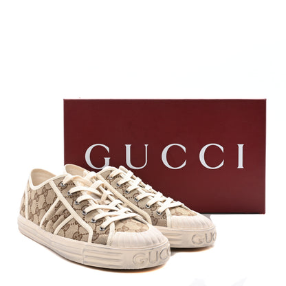 Gucci GG Monogram Mens Julio Low Top Sneakers 10.5 Beige Ebony Mystic White 9 of 9