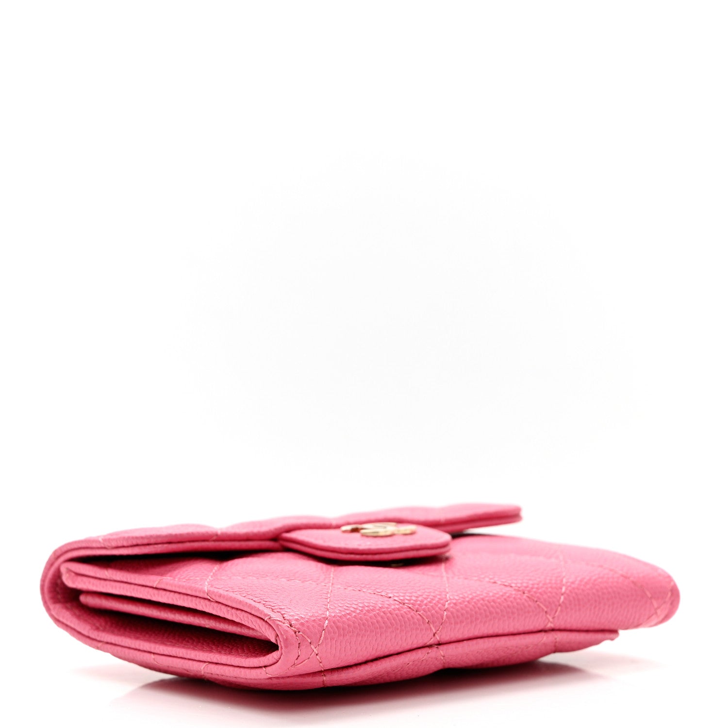 Chanel Caviar Quilted Flap Card Holder Wallet Pink 4 of 9