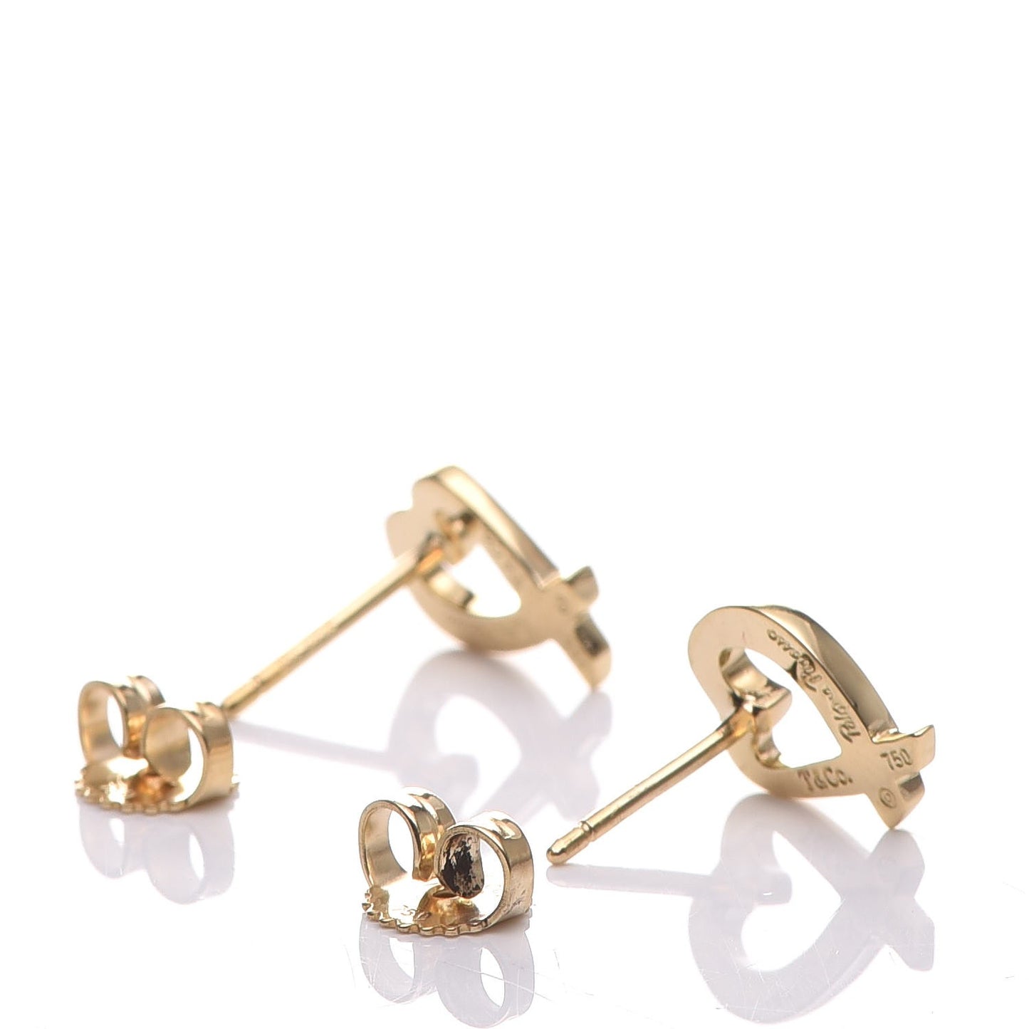 18K Yellow Gold Mini Paloma Picasso Loving Heart Earrings