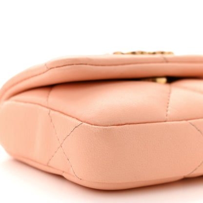 Chanel Lambskin Quilted Chanel 19 Flap Belt Bag Light Orange 10 of 11
