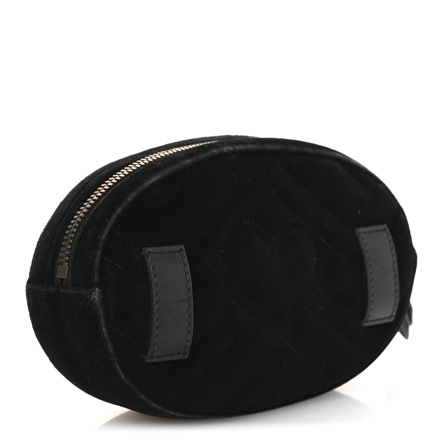 Velvet Matelasse GG Marmont Belt Bag Black