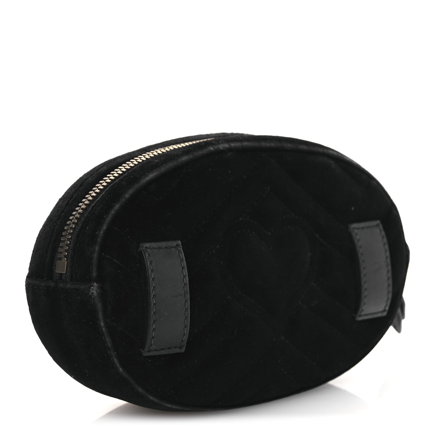 Gucci Velvet Matelasse GG Marmont Belt Bag Black 3 of 15