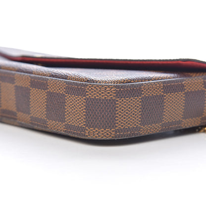 Louis Vuitton Damier Ebene Pochette Felicie Chain Wallet 11 of 12