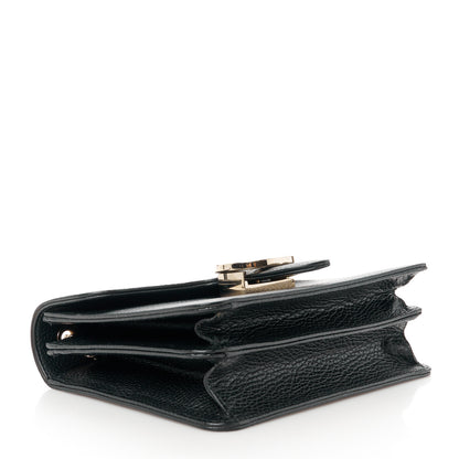 Gucci Dollar Calfskin Small Interlocking G Shoulder Bag Black 4 of 11
