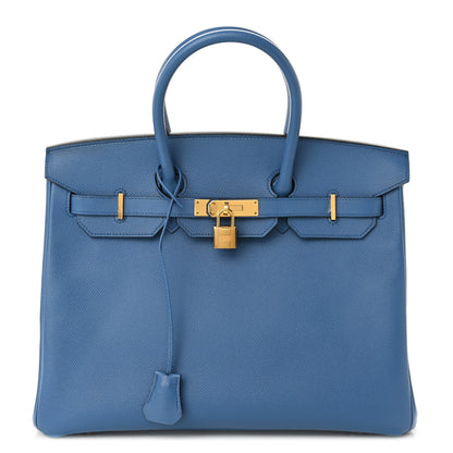 Hermes Epsom Birkin 35 Bleu Agate 1 of 10