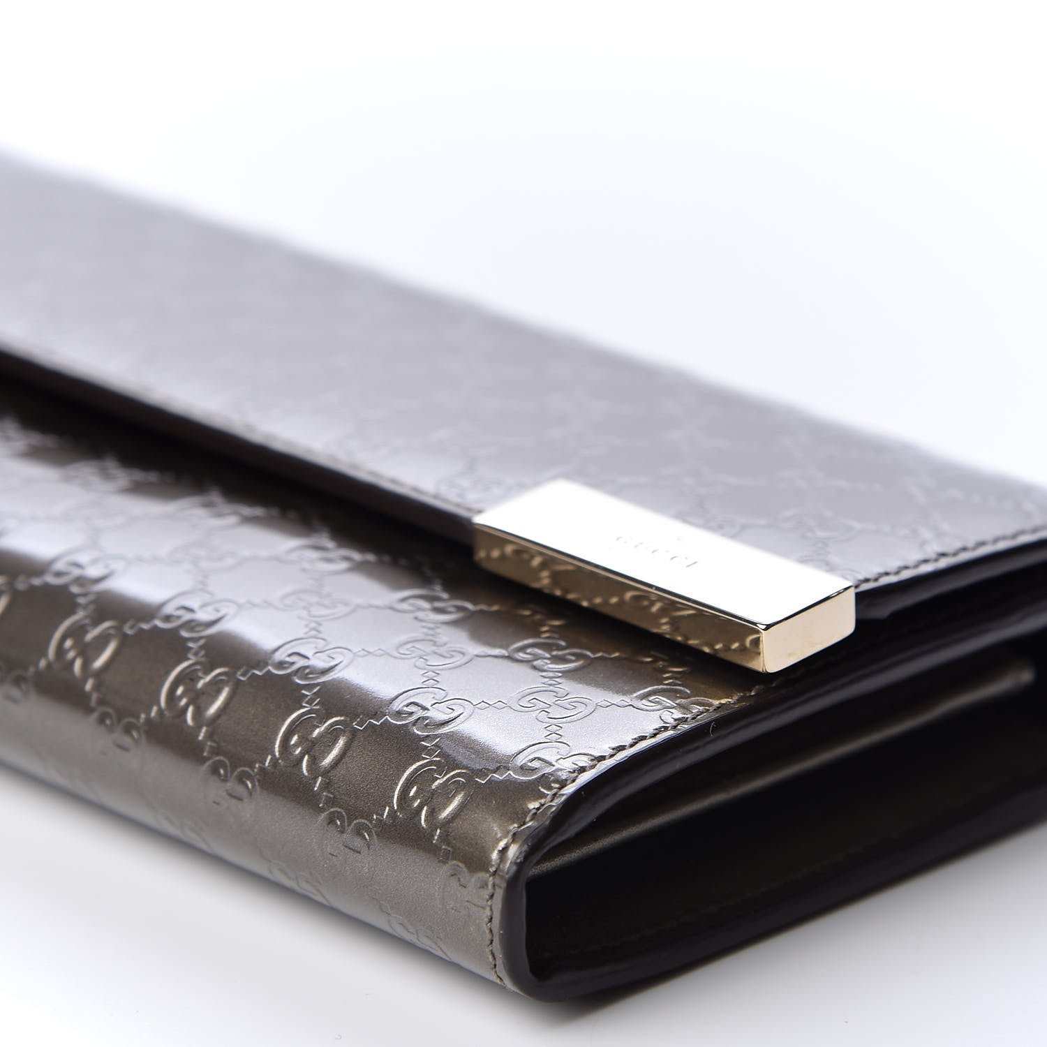 Gucci Metallic Microguccissima Dice Continental Flap Wallet Gray 6 of 8