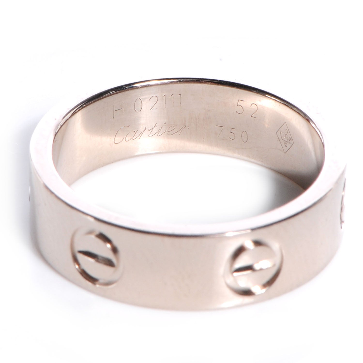 Cartier 18K White Gold 5.5mm LOVE Ring 52 6 3 of 5