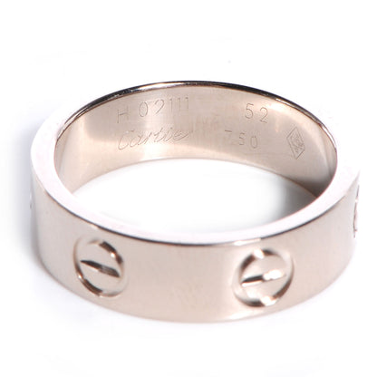 Cartier 18K White Gold 5.5mm LOVE Ring 52 6 3 of 5