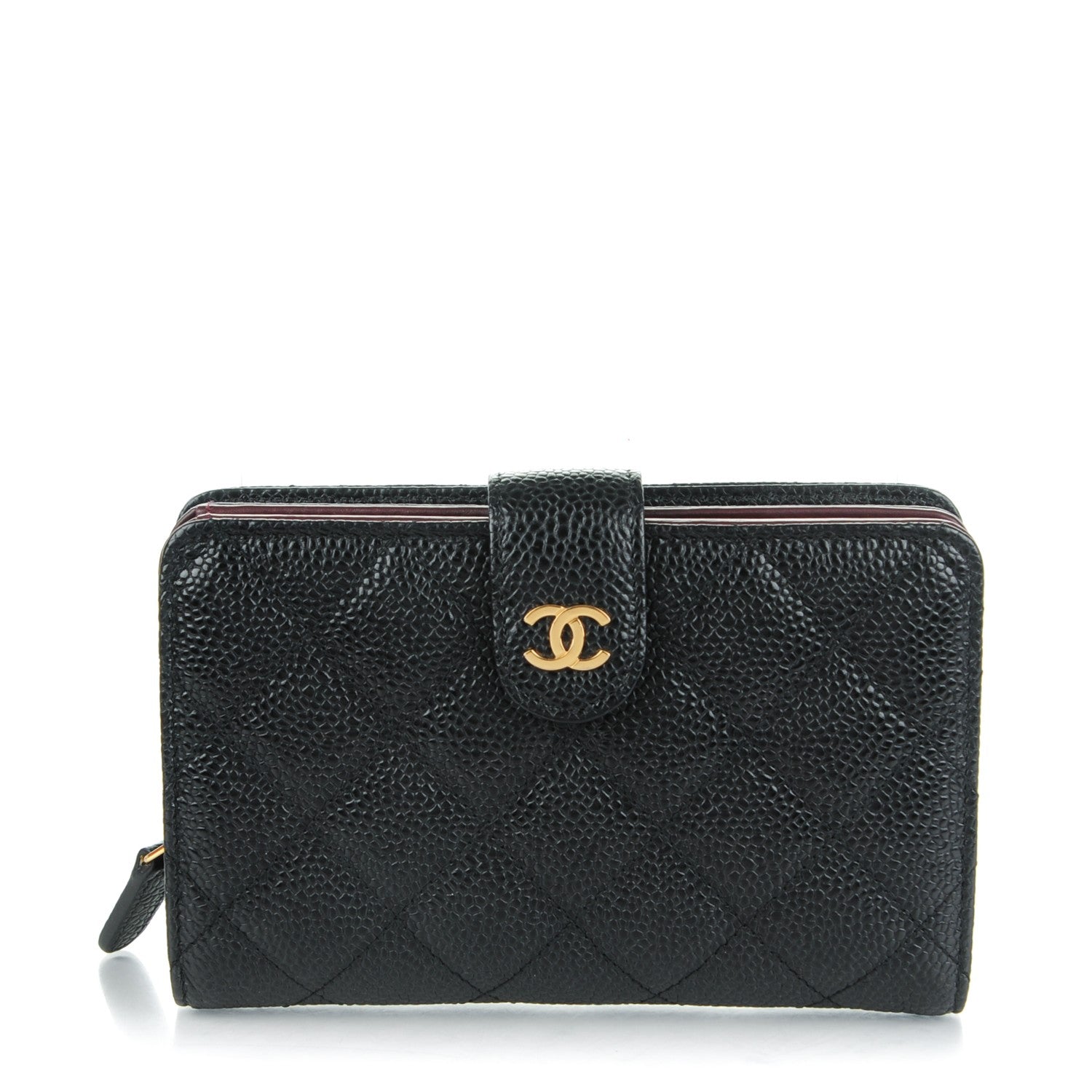 Chanel Caviar Quilted Zipped Pocket Wallet Black 1 of 8