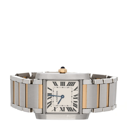 Cartier Stainless Steel 18K Yellow Gold 25mm Tank Francaise Quartz Watch 2 of 5