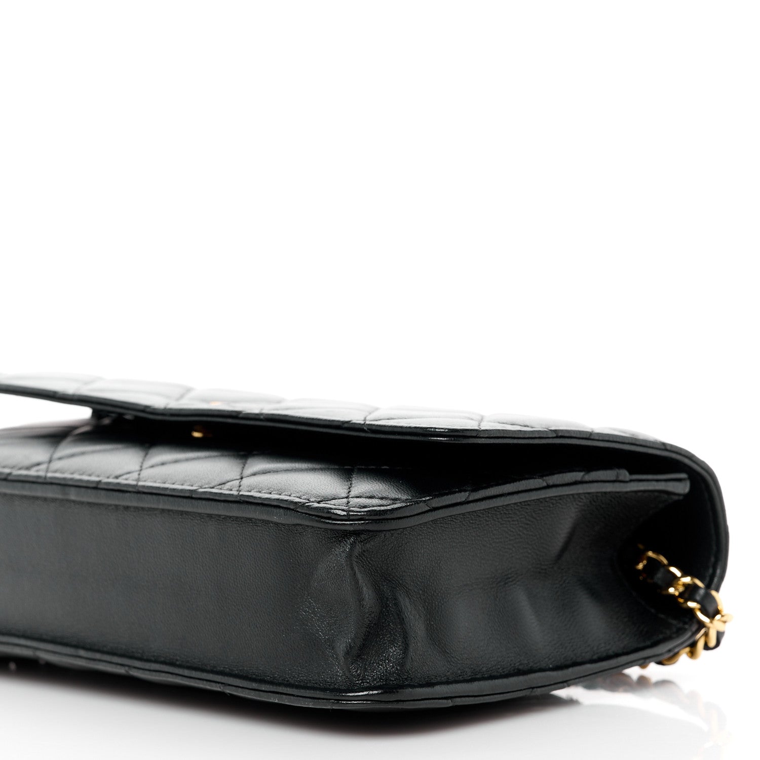 Chanel Lambskin Quilted Wallet On Chain WOC Black 12 of 13