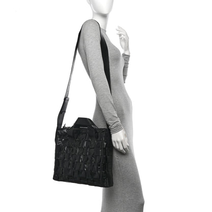 Bottega Veneta Paper Calfskin Maxi Intrecciato The Cassette Case Black 2 of 11