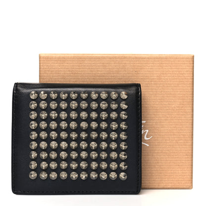 Christian Louboutin Calfskin Spiked Bi-Fold Wallet Black 11 of 11