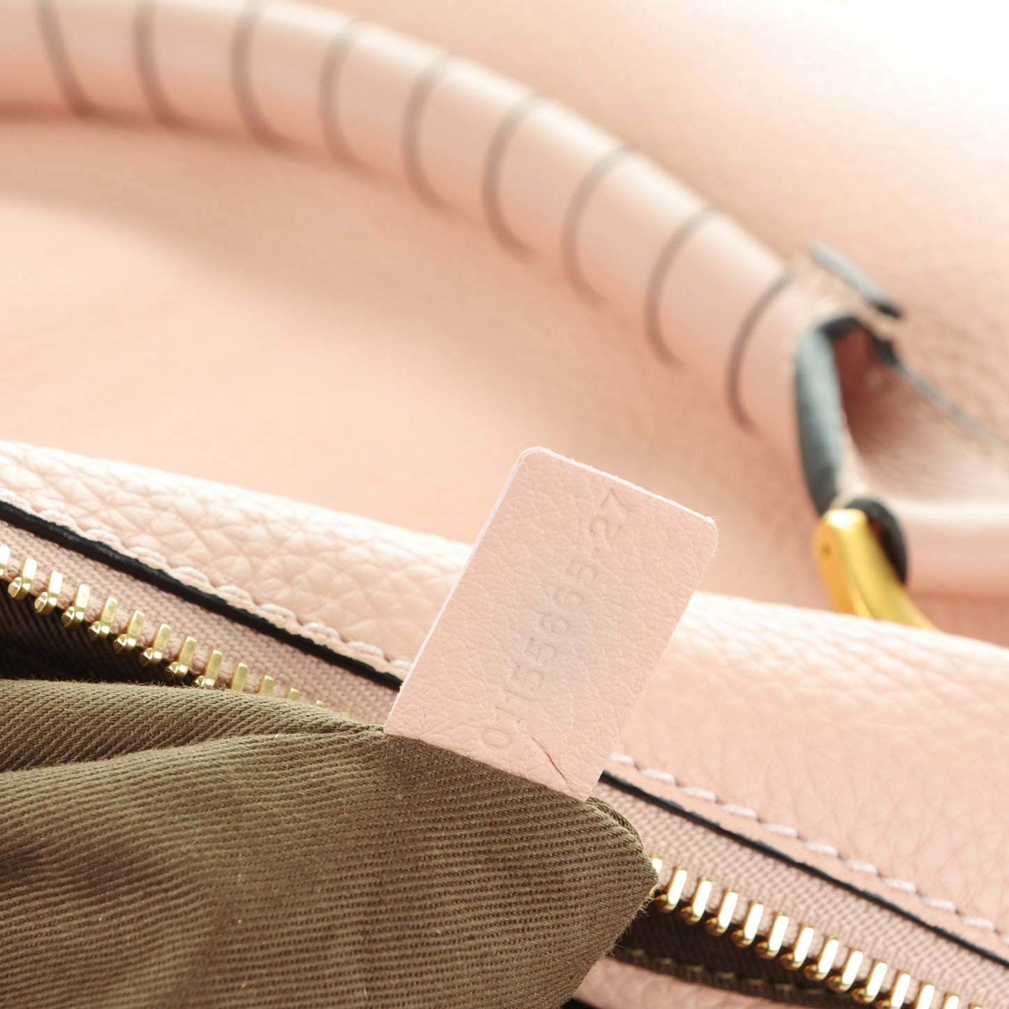 Calfskin Large Marcie Satchel Blush Nude