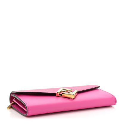 Fendi Vitello King Cruise FF Diamonds Continental Envelope Wallet On Chain Geranio Ciclamino Pilar 4 of 14
