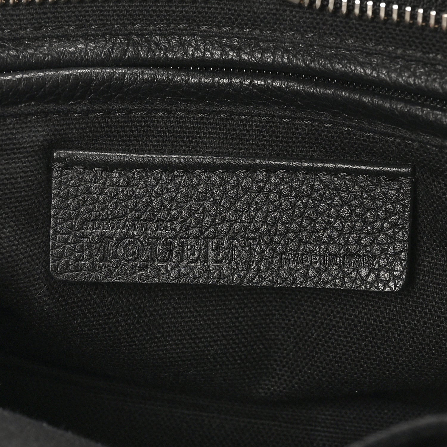 Alexander McQueen Pebbled Calfskin Mini Skull Padlock Zip Around Tote Black 6 of 12