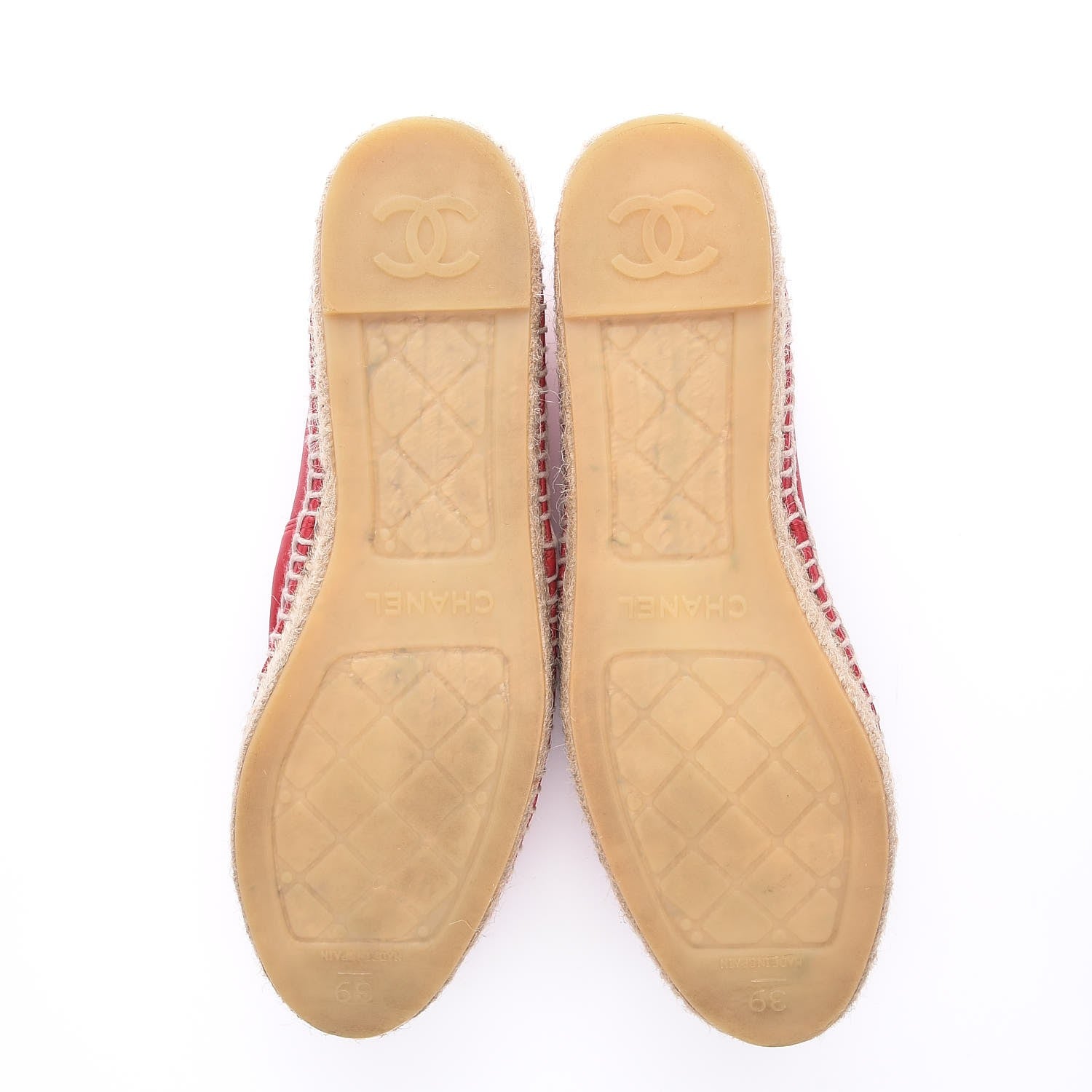 Chanel Lambskin CC Espadrilles 39 Red 5 of 11