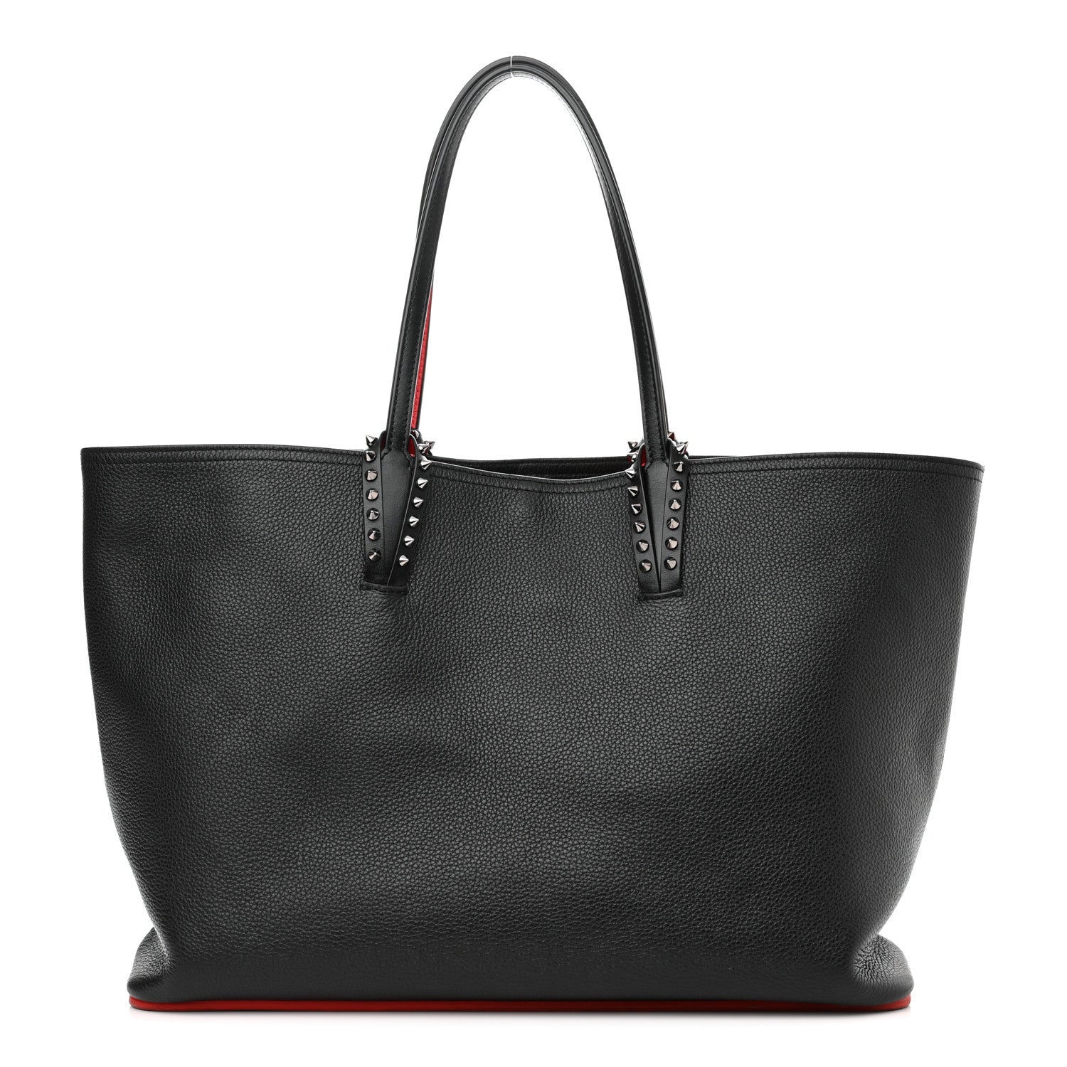 Christian Louboutin Calfskin Spikes East West Cabata Tote Black 3 of 17
