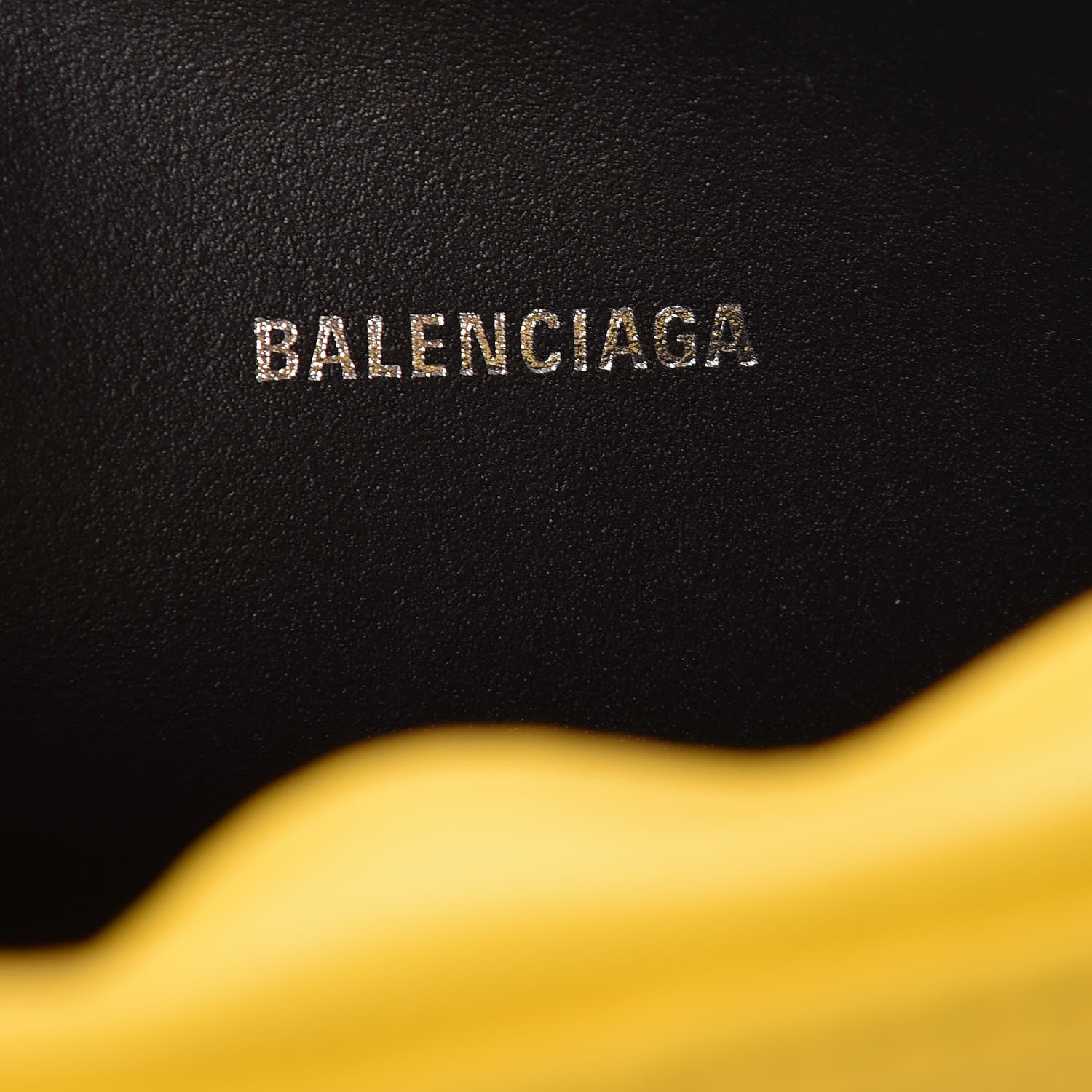 Balenciaga Smooth Calfskin Logo XS Everyday Camera Bag Jaune Soleil Black 8 of 10