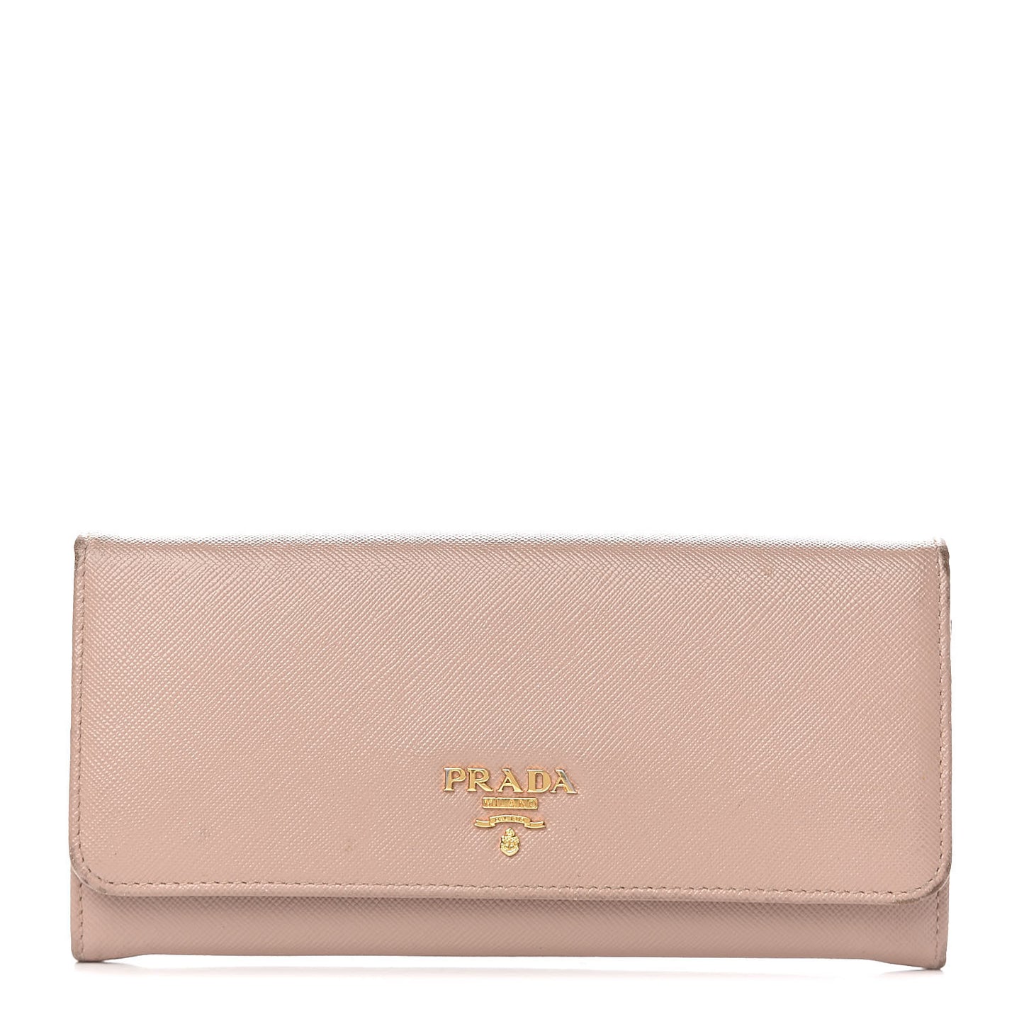 Saffiano Metal Continental Flap Wallet Cammeo