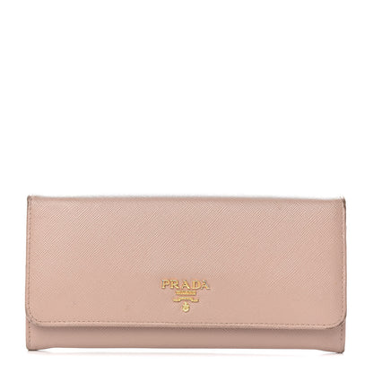Prada Saffiano Metal Continental Flap Wallet Cammeo 1 of 14