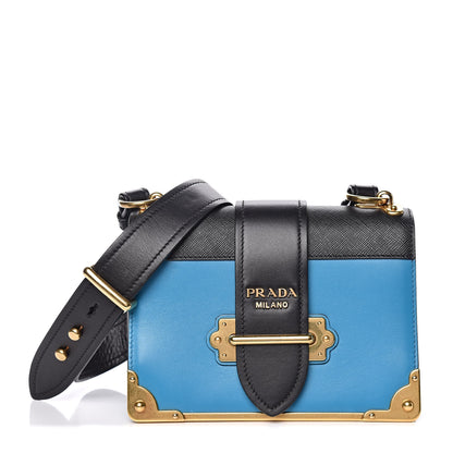 Prada City Calf Saffiano Cahier Bag Voyage Black 1 of 8