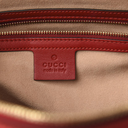 Gucci GG Supreme Monogram Blooms Medium Boston Beige Blue Navy Hibiscus Red 5 of 9