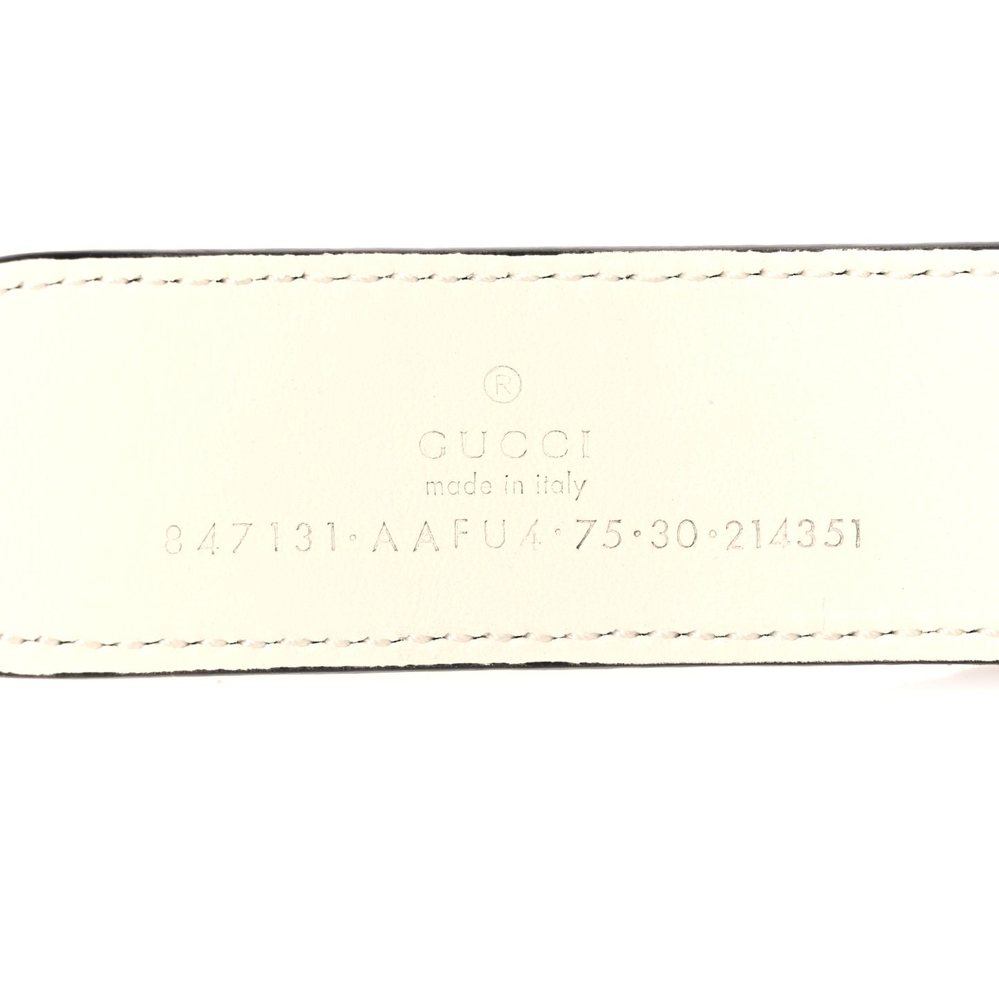Guccissima Double G Reversible Belt 75 30 Black White