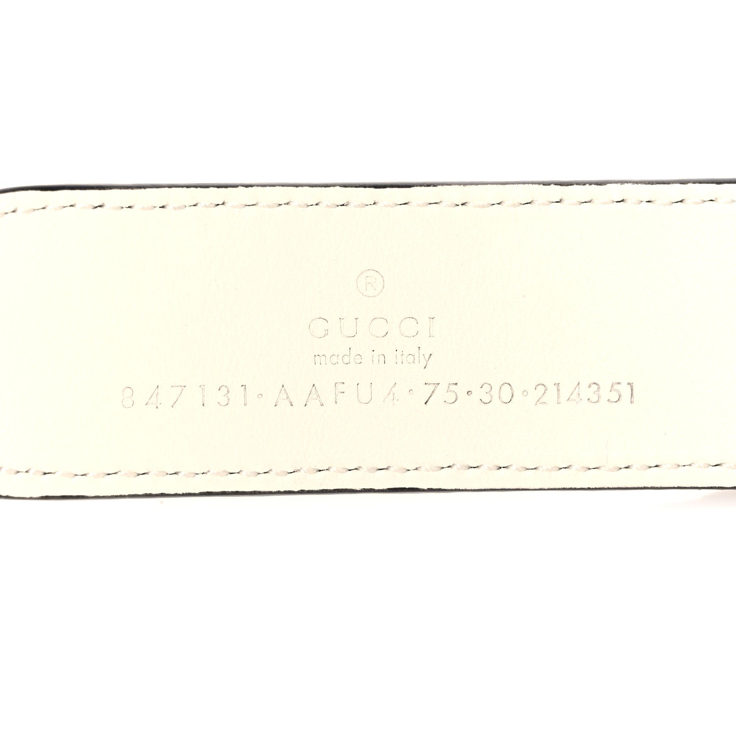 Gucci Guccissima Double G Reversible Belt 75 30 Black White 5 of 5