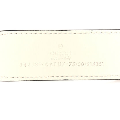 Gucci Guccissima Double G Reversible Belt 75 30 Black White 5 of 5
