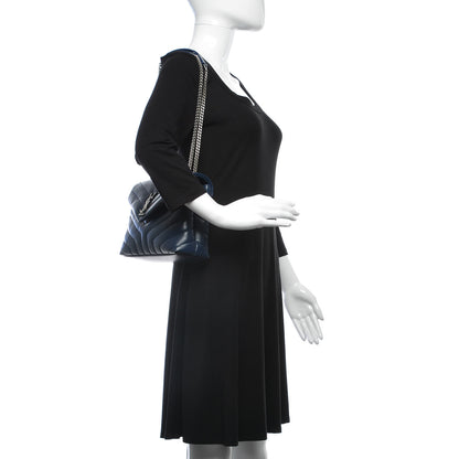 Saint Laurent Calfskin Y Quilted Monogram Small Loulou Chain Satchel Denim Blue 2 of 7