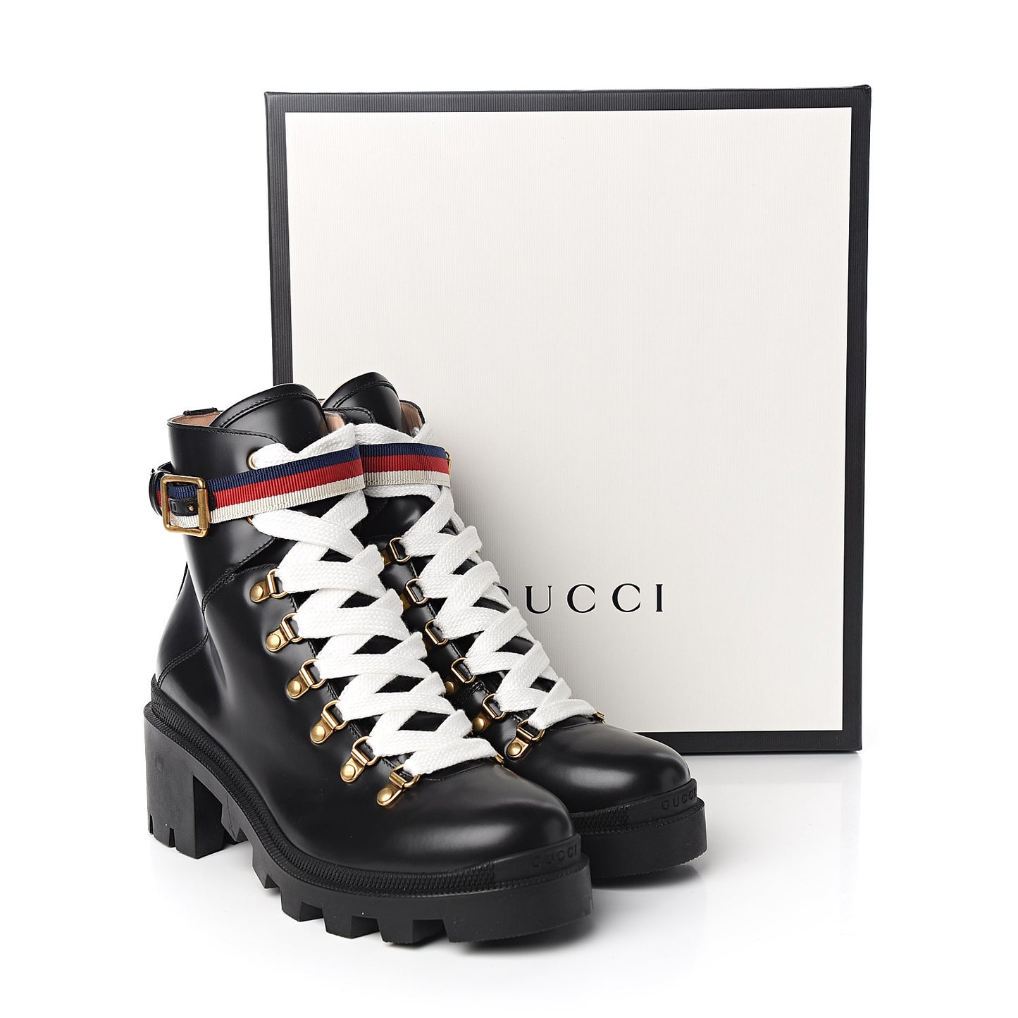 Calfskin Womens Sylvie Web Lace Up Combat Boots 40 Black