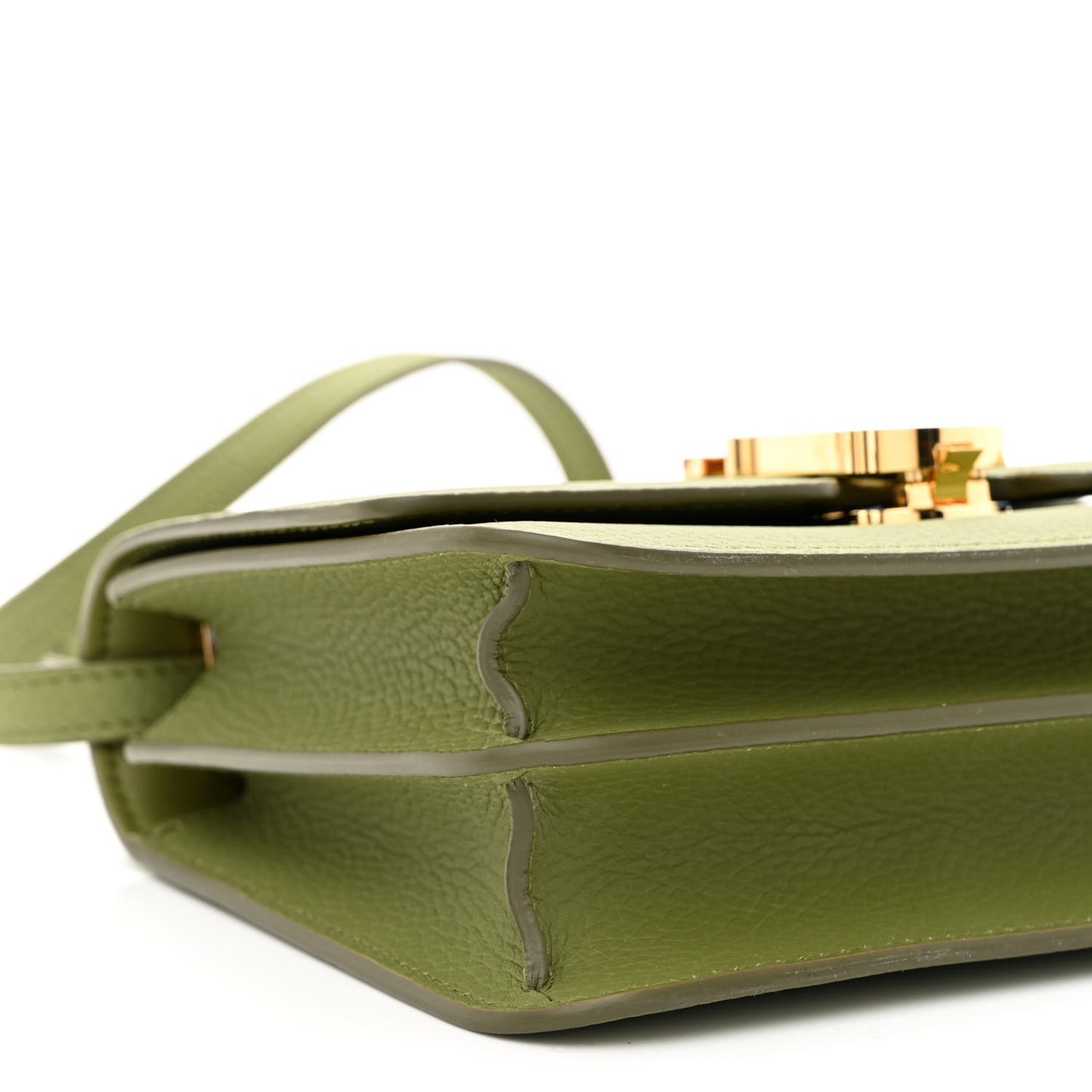 Grained Calfskin Small TB Bag Spruce Green