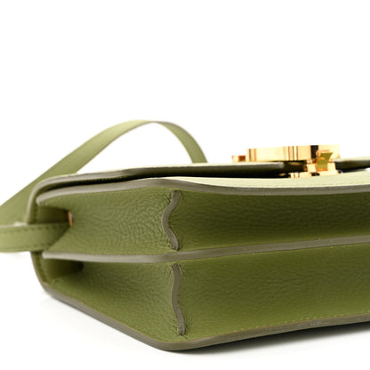 Burberry Grained Calfskin Small TB Bag Spruce Green 9 of 11