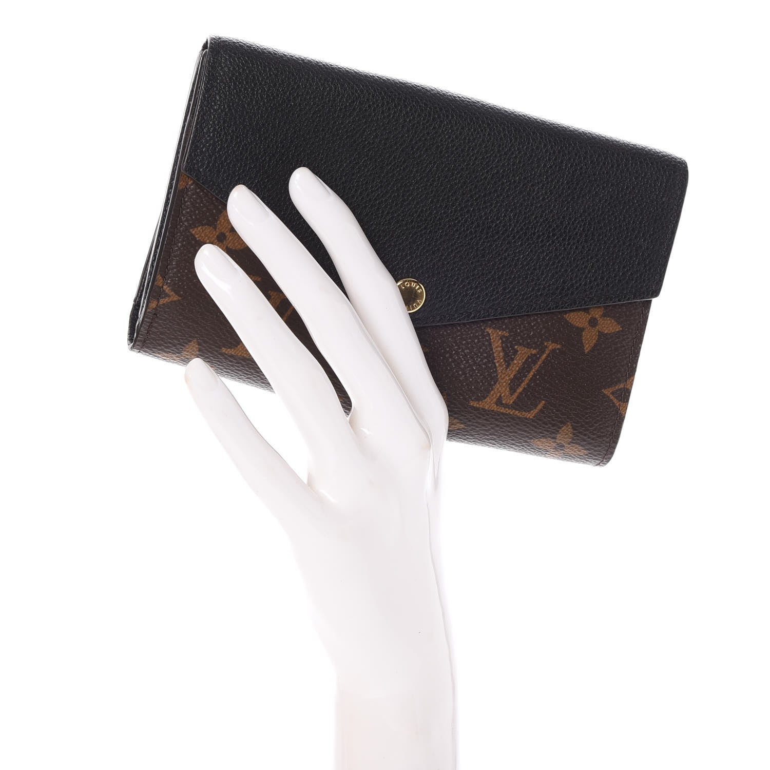 Louis Vuitton Monogram Pallas Compact Wallet Black 2 of 8