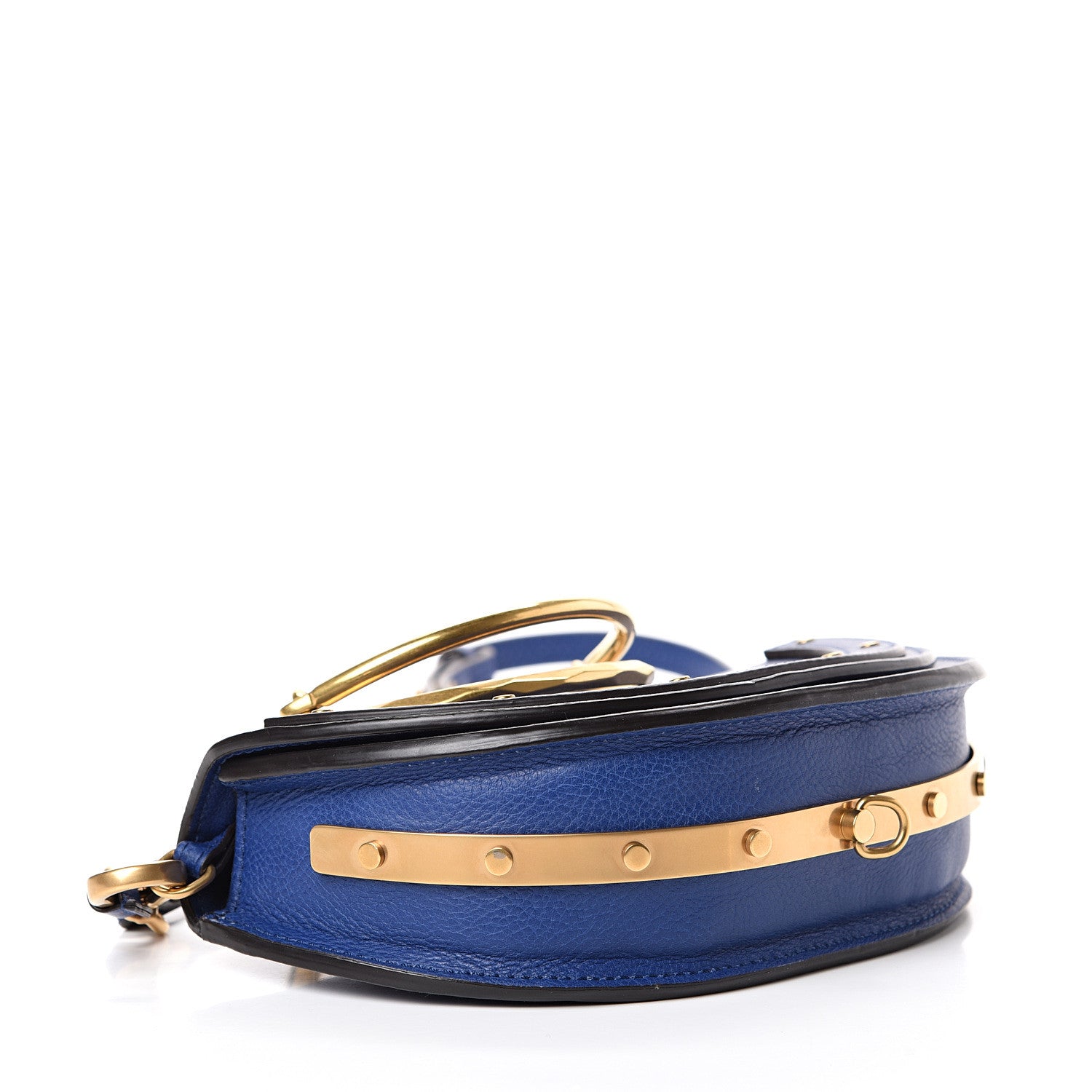 Chloe Calfskin Small Nile Bracelet Minaudiere Bag Majesty Blue 3 of 13