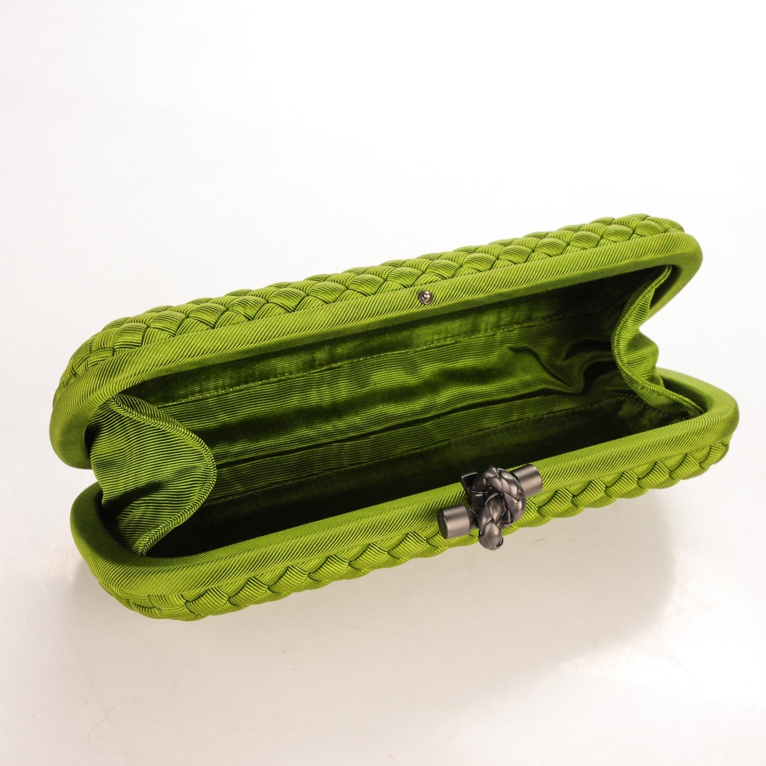 Bottega Veneta Silk Faille Intrecciato Knot Clutch 6 of 6