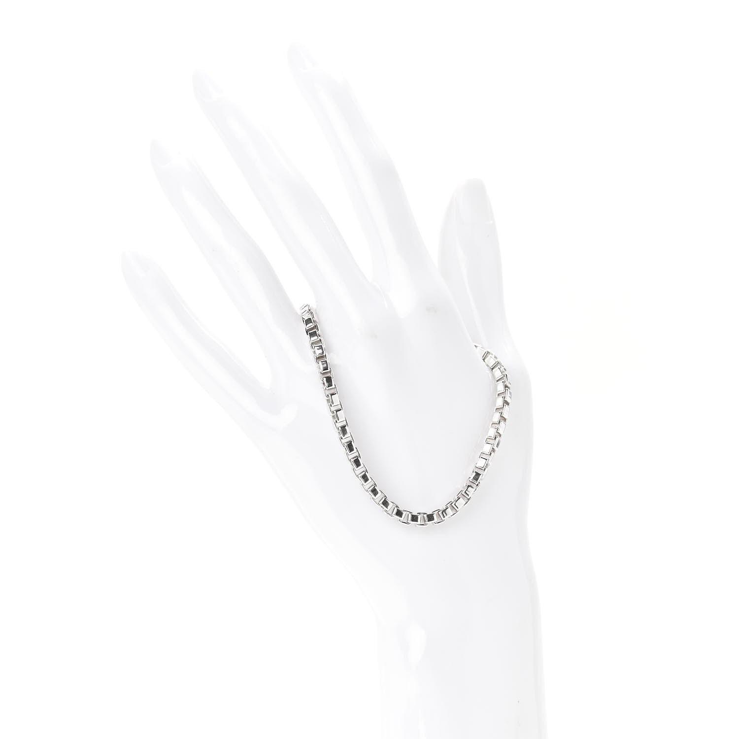 Tiffany Sterling Silver 4mm Venetian Link Bracelet 2 of 5